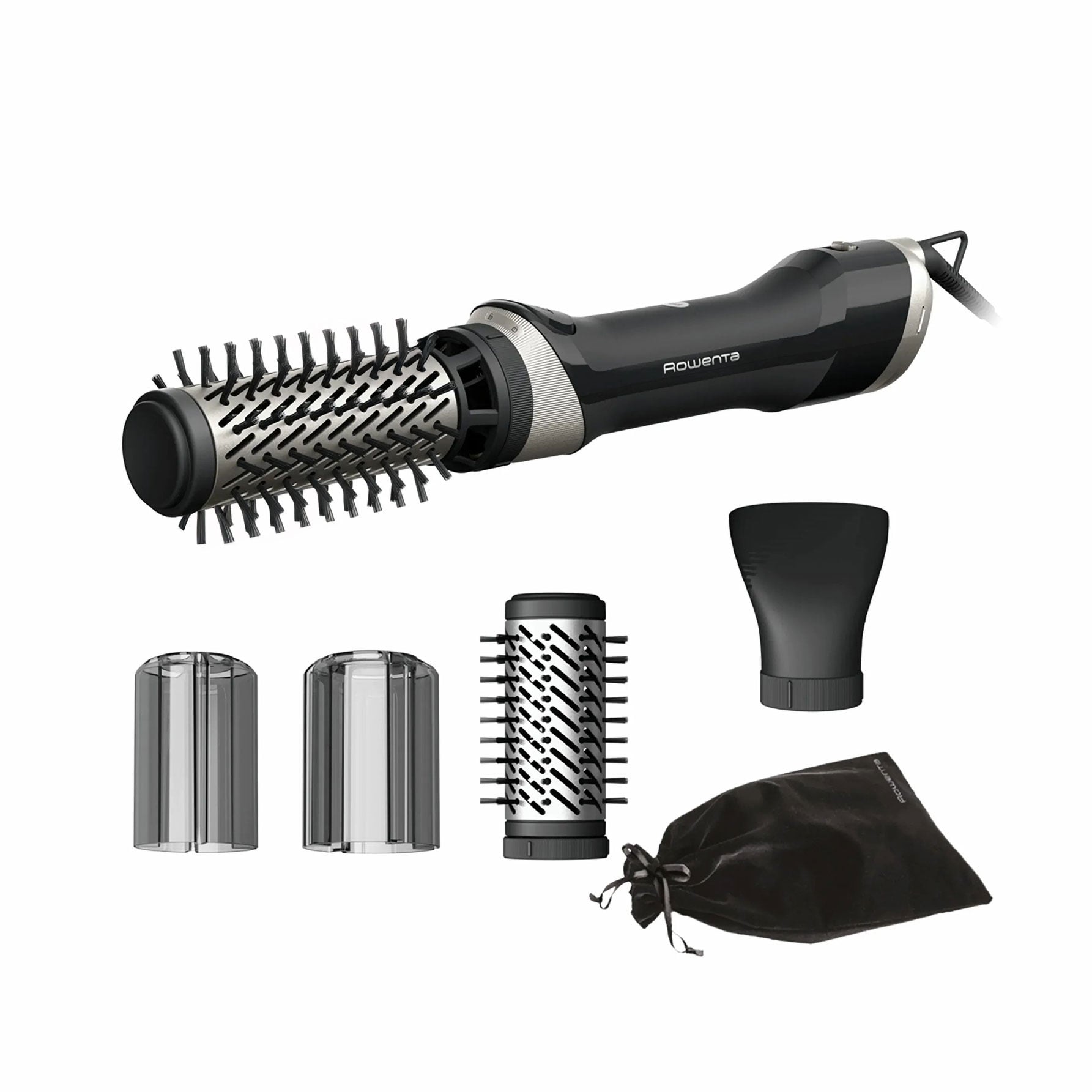 Фен-щітка для волосся Rowenta Brush Active 3 насадки, чорний (UB9530F0)